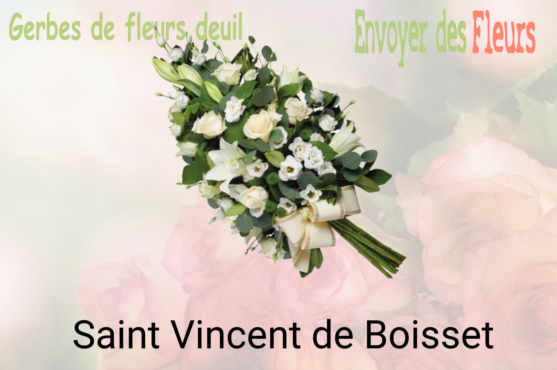 Gerbe de fleurs de deuil livrée à Saint-Vincent-de-Boisset